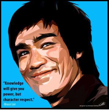 Bruce Lee Blue Pop Art (10X10)