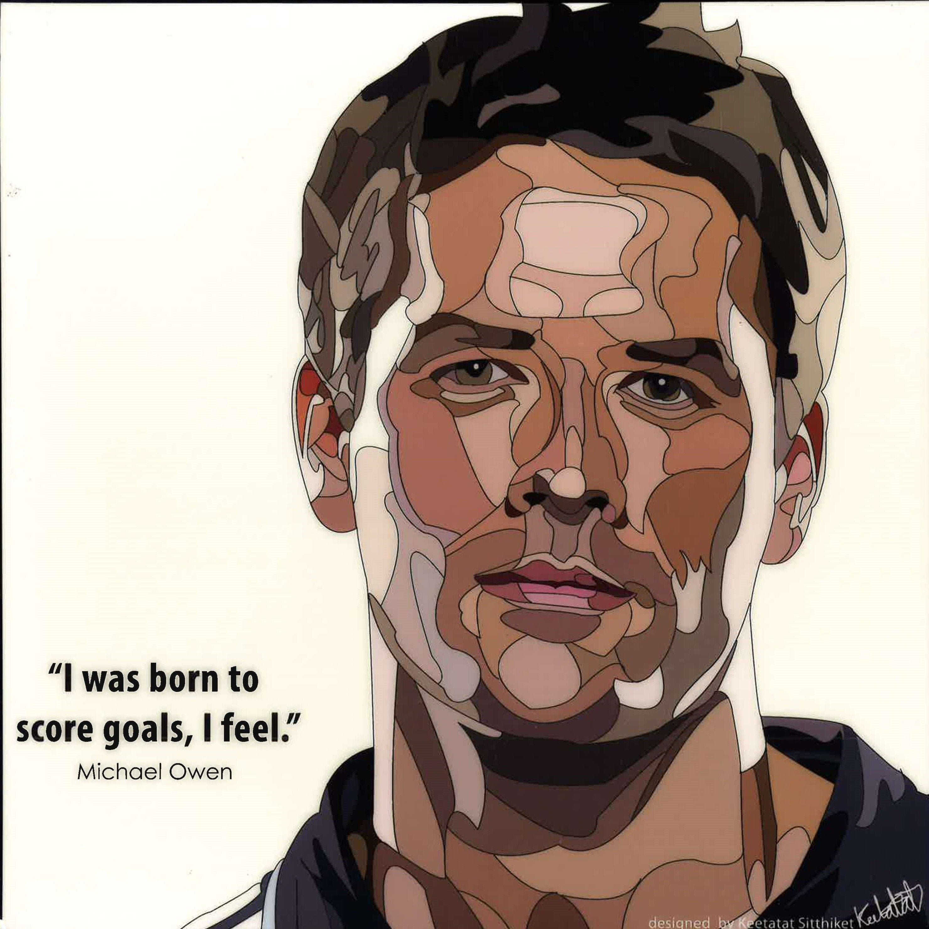 Pop Art: Michael Owen - White (26 Cm X 26 Cm)