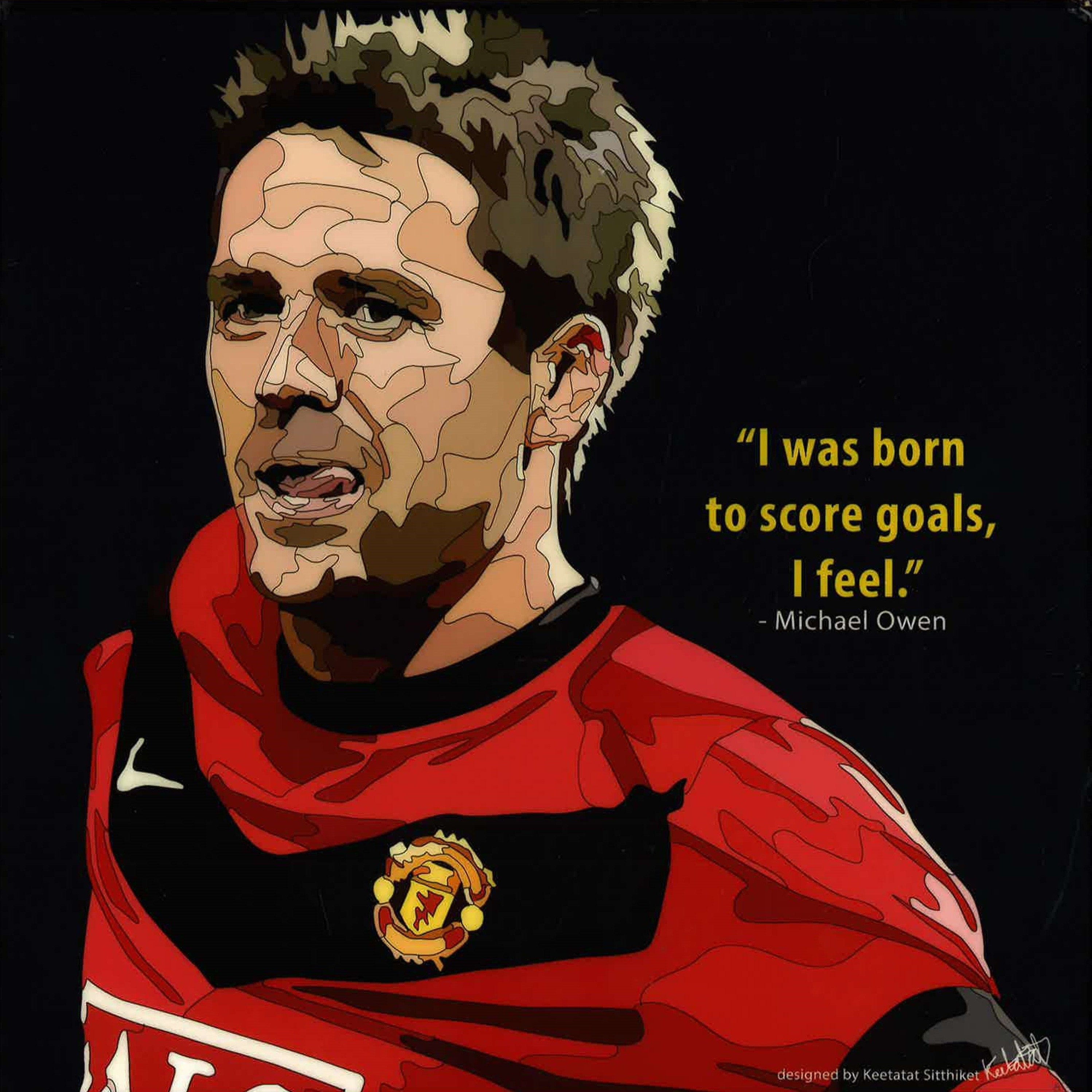 Pop Art: Michael Owen - Black (26 Cm X 26 Cm)