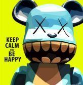 Kaws-Keep-Calm-&-Be-Happy-Pop-Art-10X10-