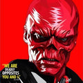 Red Skull Pop Art 10X10