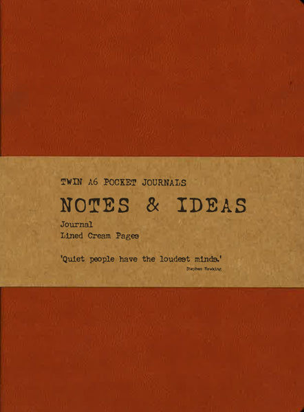 Pocket Journal: Brown & Beige (Twin Pack)