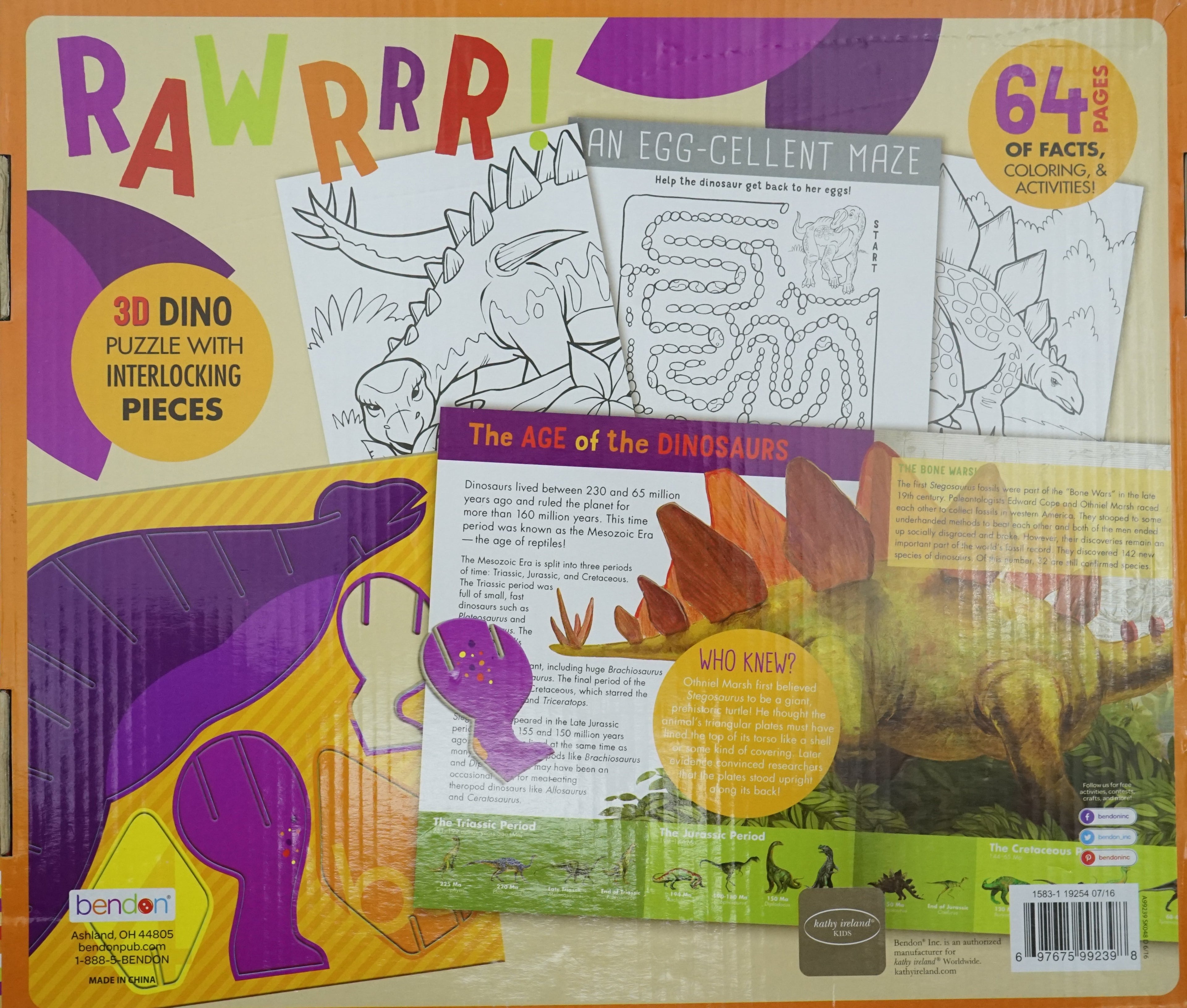 3D Dino Puzzle W/Book Stegosaurus (Stegosaurus : 3D Puzzle And Book)