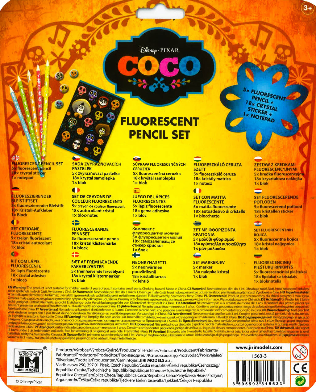 Coco Fluorescent 5 Pencil Set (With Notepad)