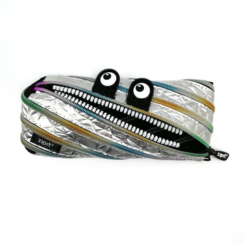 Zipit Metallic Pouch Silver
