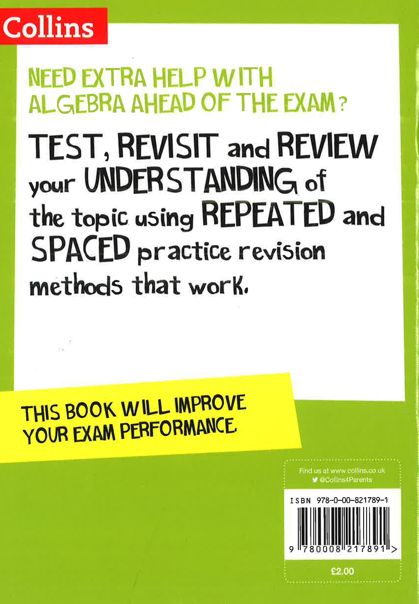 Algebra (For Papers 1, 2 And 3): Edexcel Gcse 9-1 Maths Higher (Collins Snap Revision)