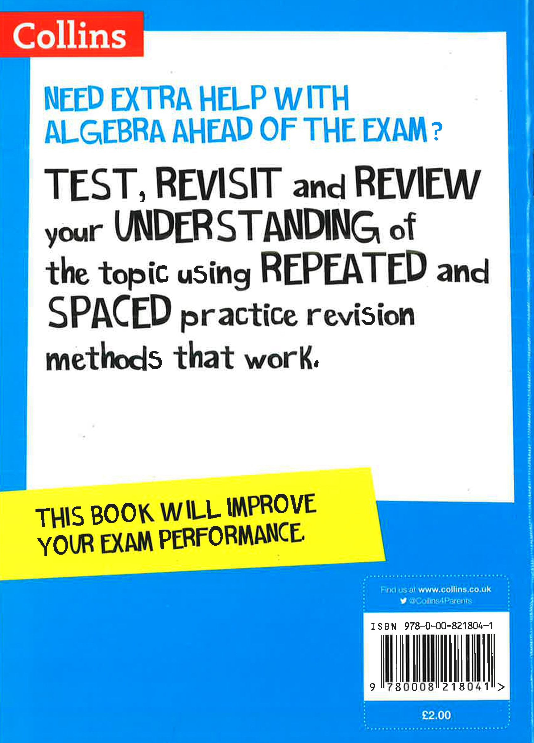 Algebra (For Papers 1, 2 And 3): Aqa Gcse 9-1 Maths Foundation (Collins Snap Revision)