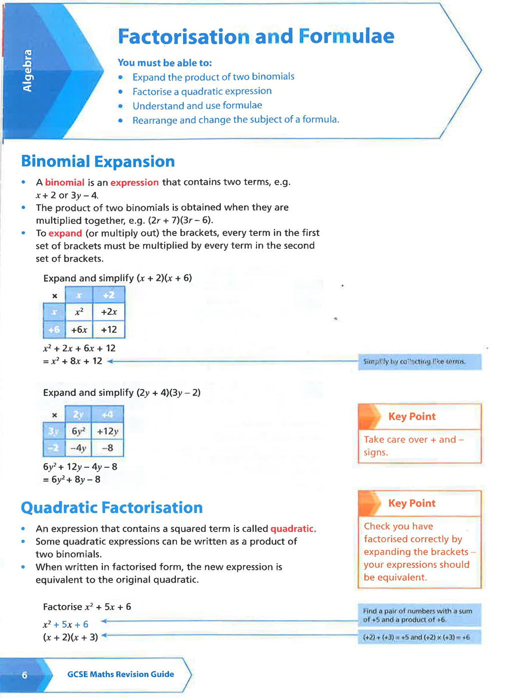Algebra (For Papers 1, 2 And 3): Aqa Gcse 9-1 Maths Foundation (Collins Snap Revision)