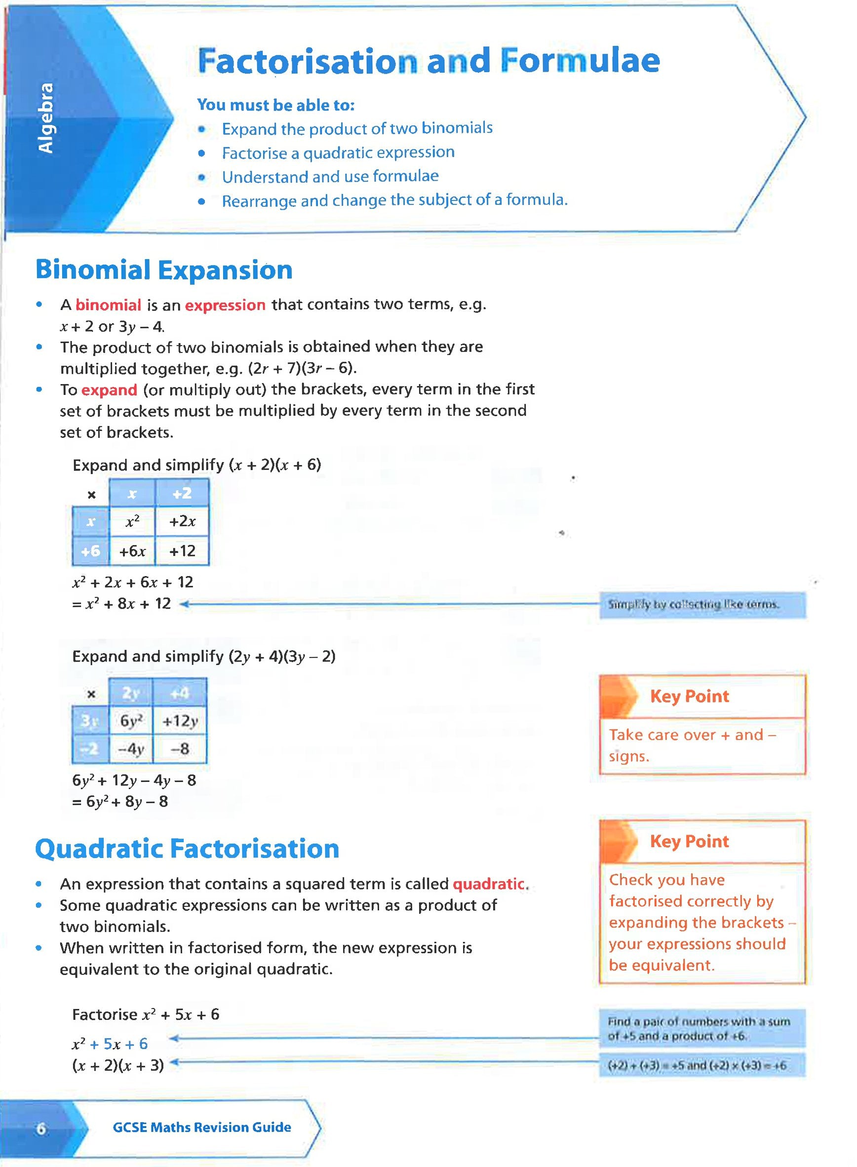 Algebra (For Papers 1, 2 And 3): Aqa Gcse 9-1 Maths Foundation (Collins Snap Revision)