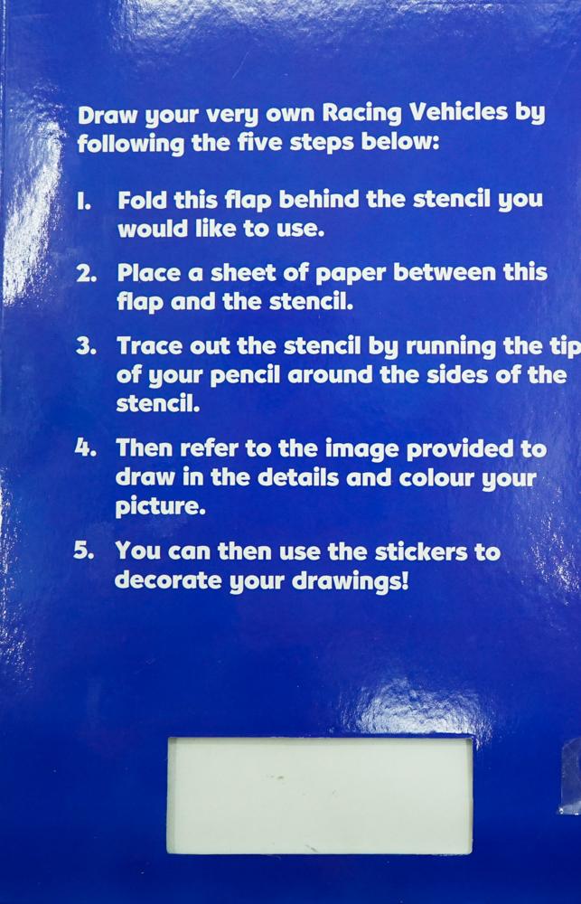 Activity Stencil Books - Racing Cars: Colouring & Activity