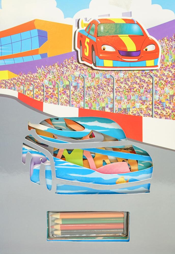 Activity Stencil Books - Racing Cars: Colouring & Activity