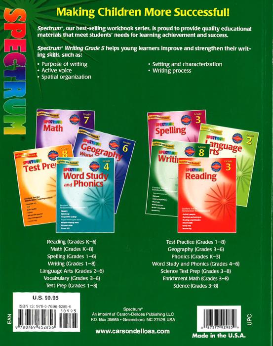 Spectrum Writing Grade 5