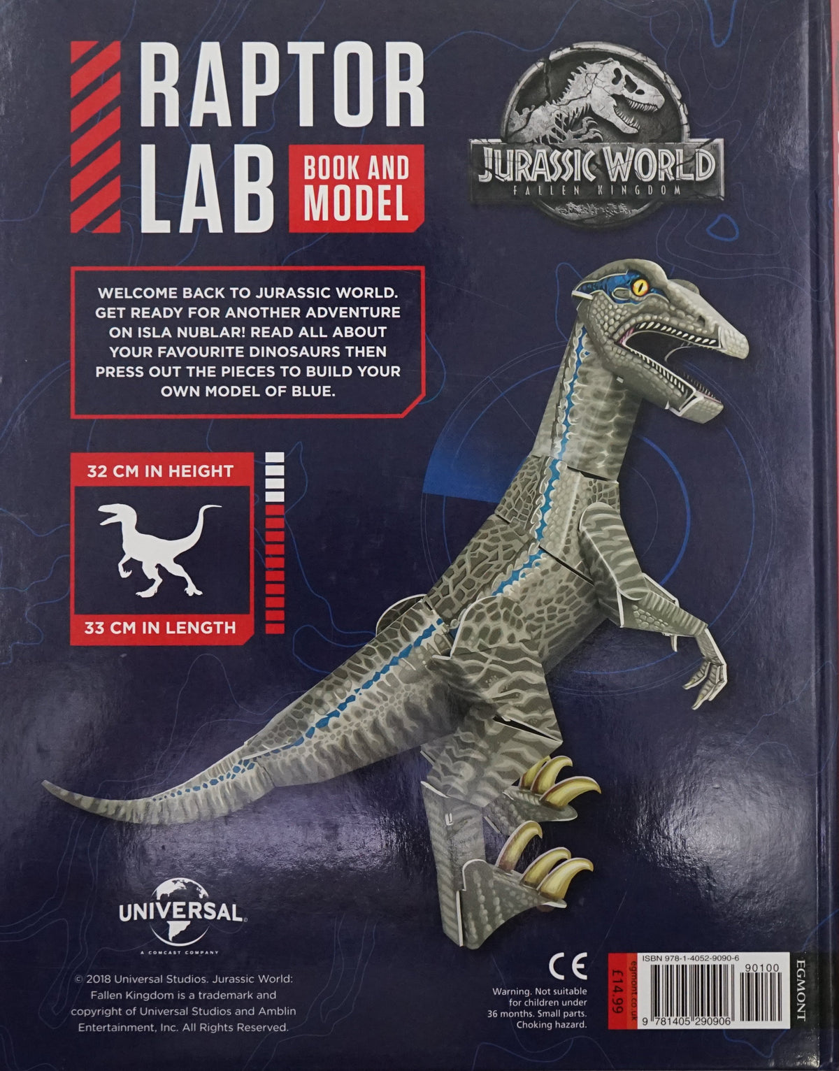 Fallen Raptor Jurassic World Fallen Kingdom Raptor Lab: Book And Model (Jurassic Wor ...