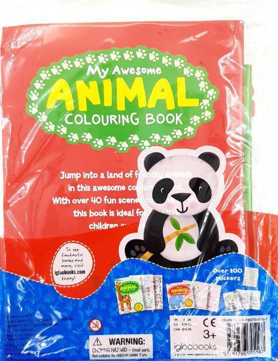 3 Awesome Books Colouring Fun Animals