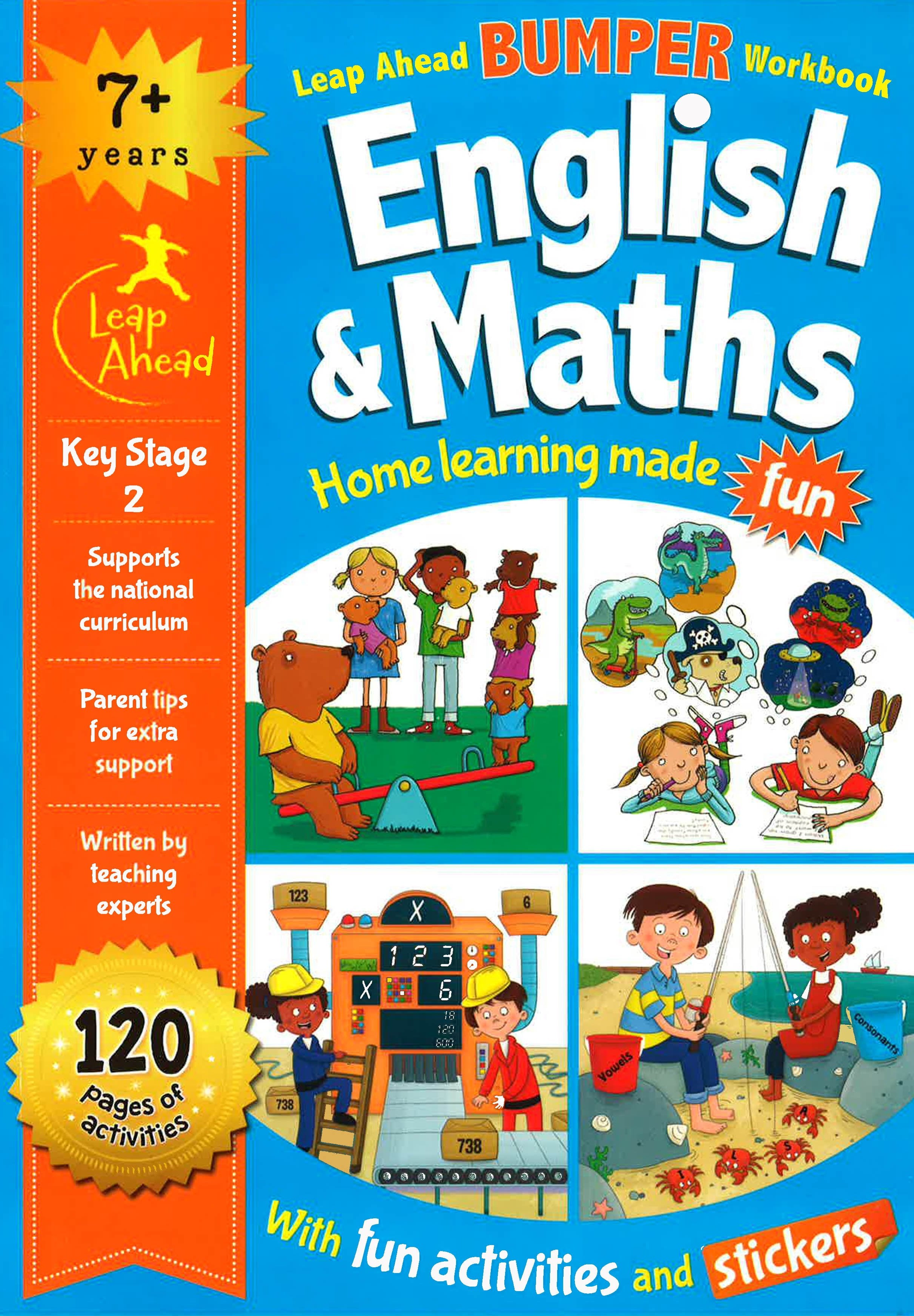 Leap Ahead Bumper Workbook: English And Maths 7+