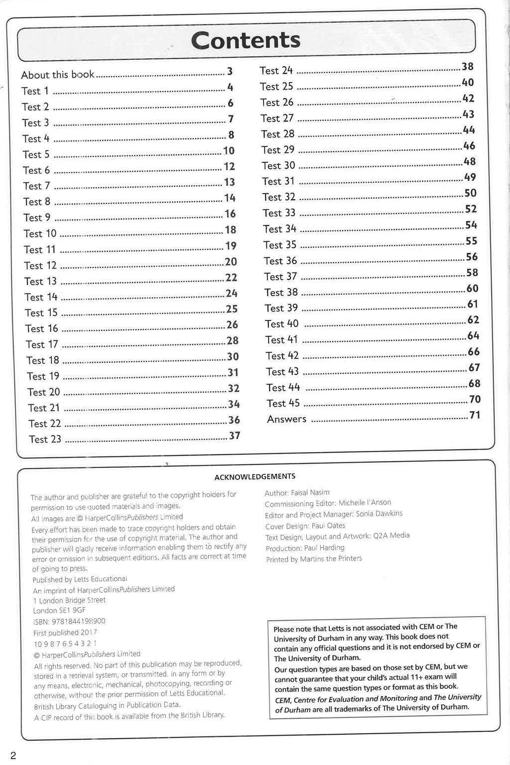 11+ Maths Quick Practice Age 9-10