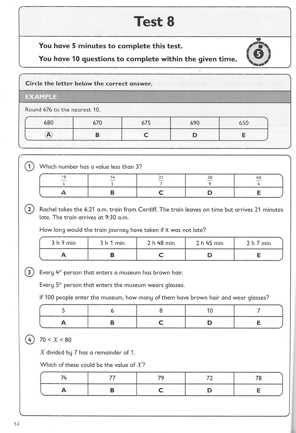 11+ Maths Quick Practice Age 9-10