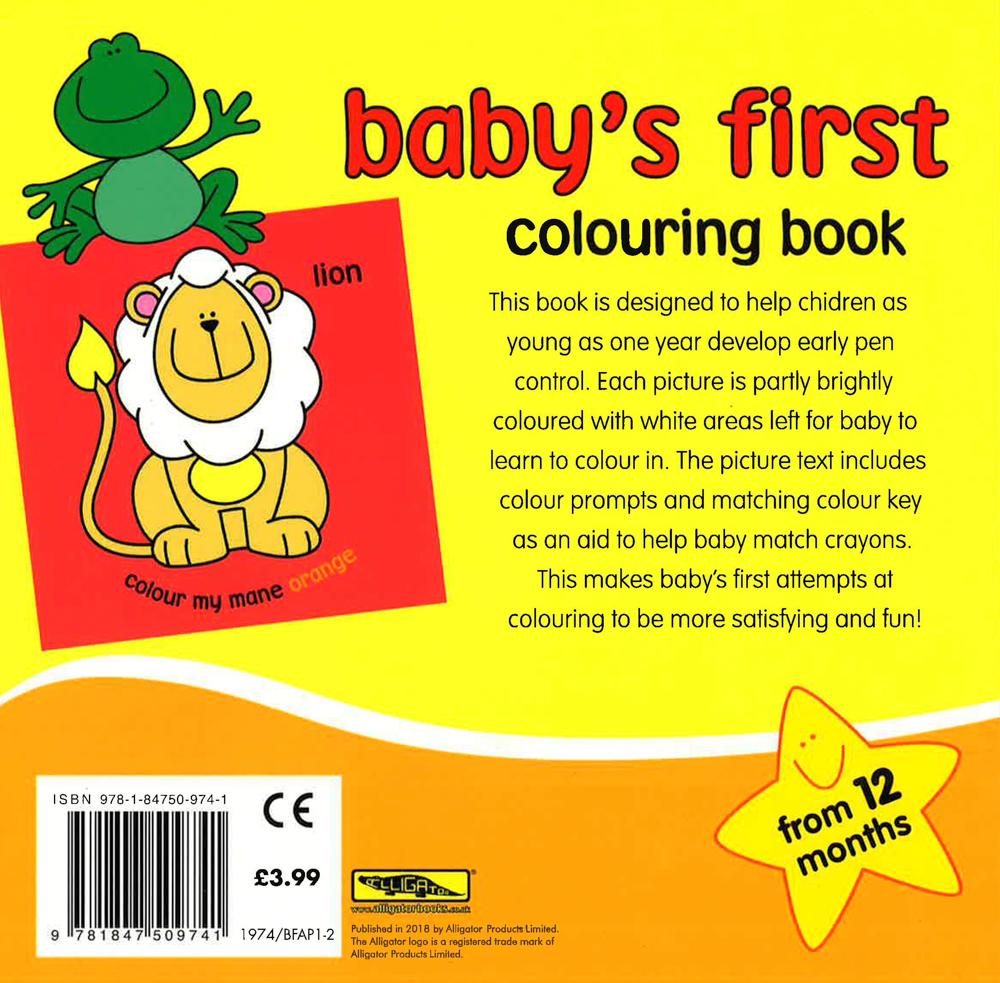 Baby's First: Colouring Book (Blue/Yellow)