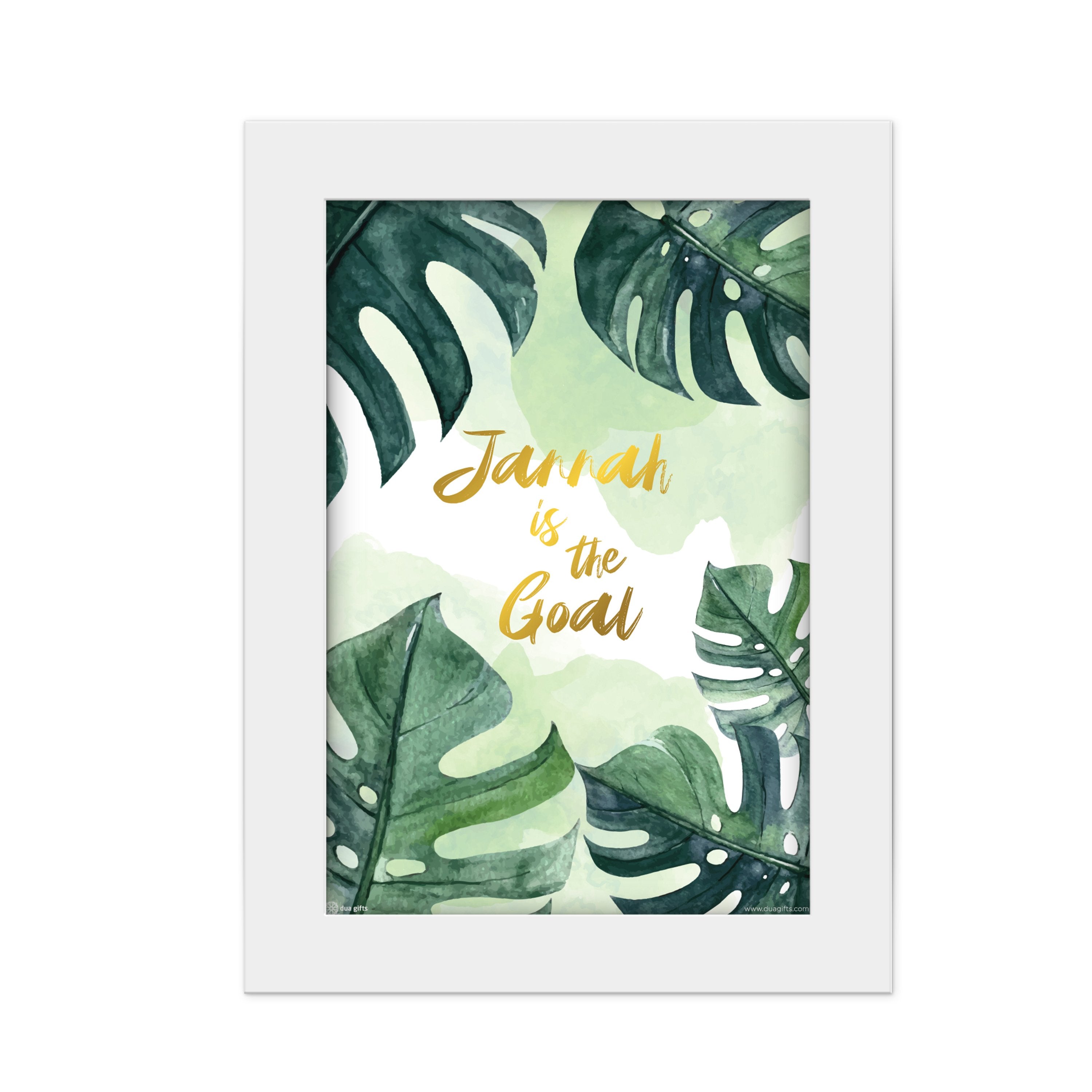 Jannah Is The Goal Framed Print Art A5