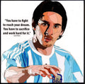 Lionel Messi: White Pop Art (10'X10')