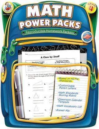 Math Power Packs Grade 4 Reproducible Homework Pack
