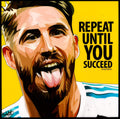 Sergio Ramos_Repeat Until You Success Pop Art (10X10)