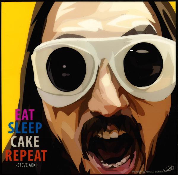 Steve Aoki Eat,Cake Repeat Pop Art (10'X10')