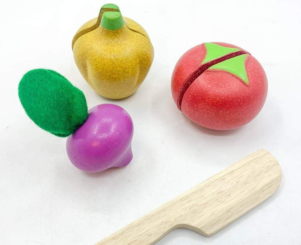 Veg Set 5(Tomato + Yellow Bell+Knife)Add On Cute Red Radish
