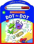 Write-And Erase Brain Games Kids Dot-To-Dot