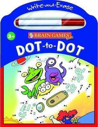 Write-And Erase Brain Games Kids Dot-To-Dot